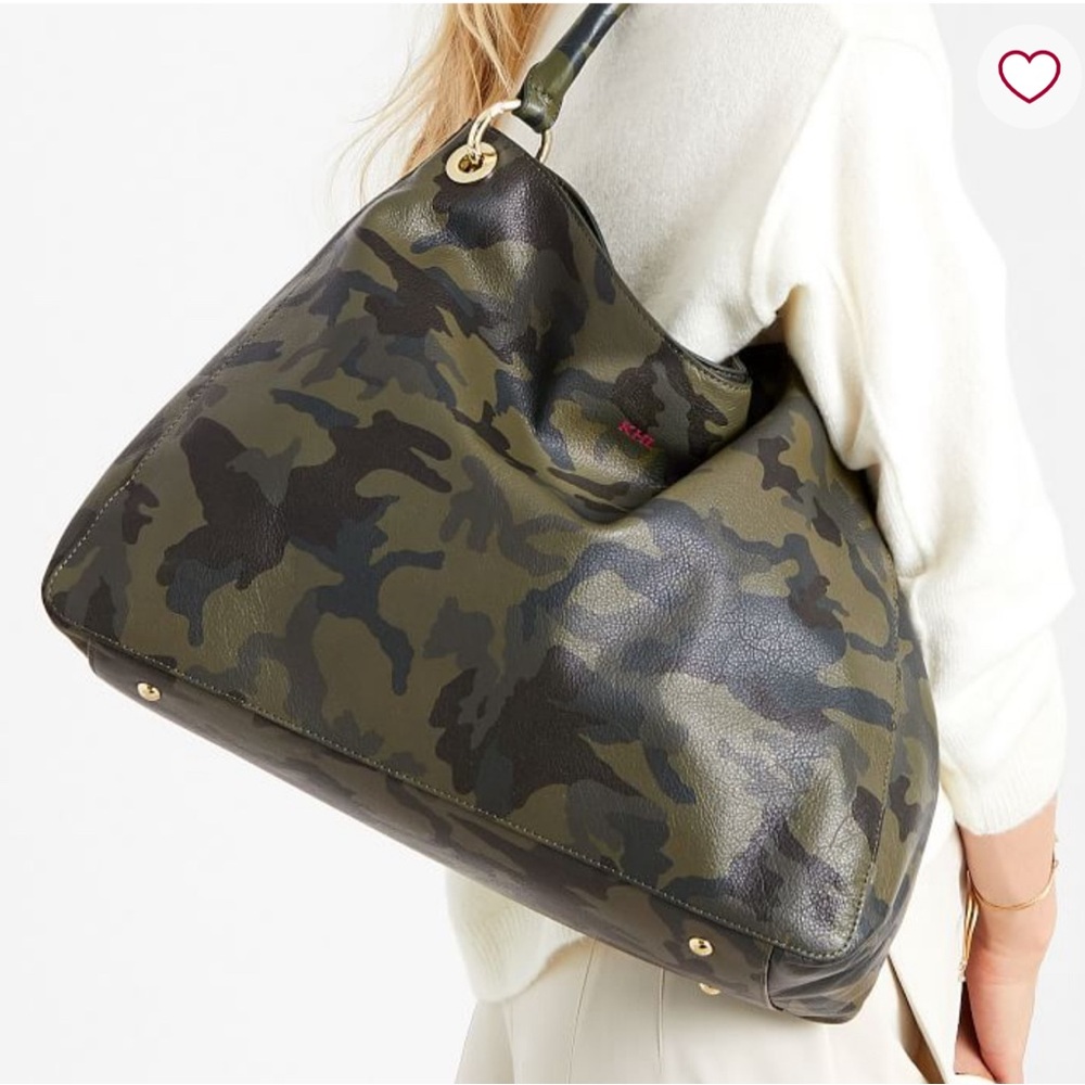 Mark & Graham Slouchy Camo Leather BYOB Purse Bag